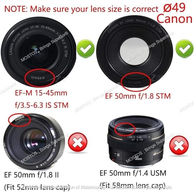 Canon%2049%20Lens%20Cap%20For%20Canon%2050mm%20F/1.8%20Stm%20Lens%20%E2%80%93%20Black%20-%20Image%205