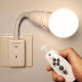 【VisioN Shop】LED Bulb Remote Control Plug Lamp Holder Wireless Light Bulb Base Socket Switch for Light Bedside Lamp. 