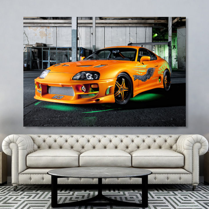 Supercar%20Posters%20Toyotas%20Supra%20With%20Green%20Neon%20Lights%20Orange%20Car%20Picture%20Canvas%20Painting%20Wall%20Art%20Prints%20Home%20Room%20Decorations%20-%20Image%203
