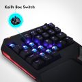 Delux T9 Plus Single-handed Mechanical Gaming Keyboards 28 fully Programmabl Keys Wired Ergonomic Single Hand Keypad For Gamer.