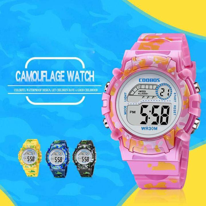 Children Digital Watch Sport /Kids Rubber Strap Waterproof Watch/ New Year Christmas Gift for Kid Student Girl Boy Wristwatch Clock