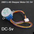 5V Stepper Motor DC 5V 28BYJ-48 4 Phase 5 Wires Programmable Small Red-uction Gear Stepper Motor Compatible With Arduino DIY Project 3D Printer Parts.