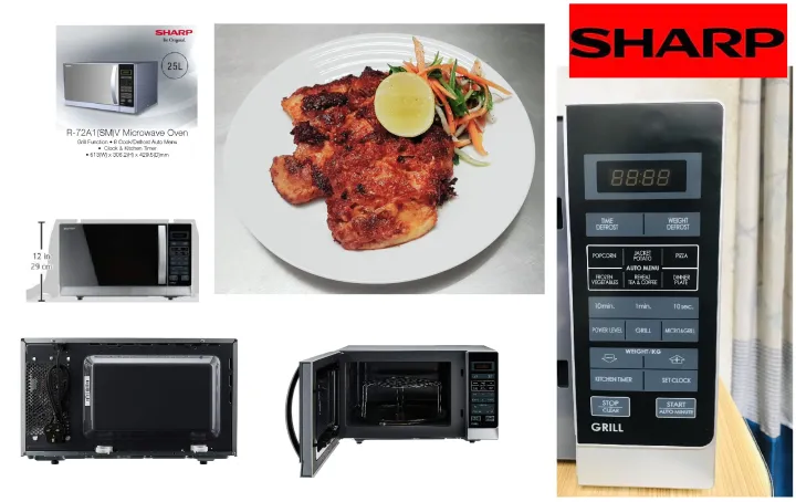 SHARP%2025L%20MICROWAVE%20OVEN%20WITH%20GRILL,,%20R-72A1(SM)V,%20Silver%20Colour.%20-%20Image%209