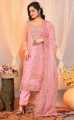 Exclusive Collection Unique Design Stitched Georgette Fabric Heavy Embroidery And Heavy Sequence Work Three Piece Collection For Women.