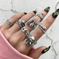 7Pcs/set Punk Snake Rings for Women Gothic Spider Men Jewelry Gift Accessories. 