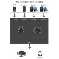 4 Port Audio Switch, 3.5mm Audio Switcher, Stereo AUX Audio Selector, 4 Input 1Output/1Input 4 Output Audio Switcher Box. 