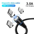 3A Magnetic Cable Quick charge 3.0 Micro USB Charger Type C Fast Charging For iPhone 7 XS/Samsung S8 Magnet Phone data Cables. 