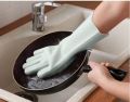 Silicone Dish Washing Kitchen Hand Gloves (One pair). 