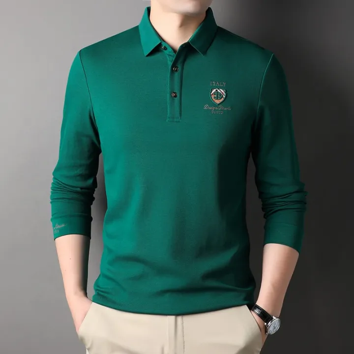 100%25Cotton%20T-shirts%20Man%20Spring%20Autumn%20Polo%20Shirt%20Long%20Sleeve%20High-quality%20Lapel%20Embroidery%20End%20Fashion%20Business%20Pure%20Color%20New%20-%20Image%205