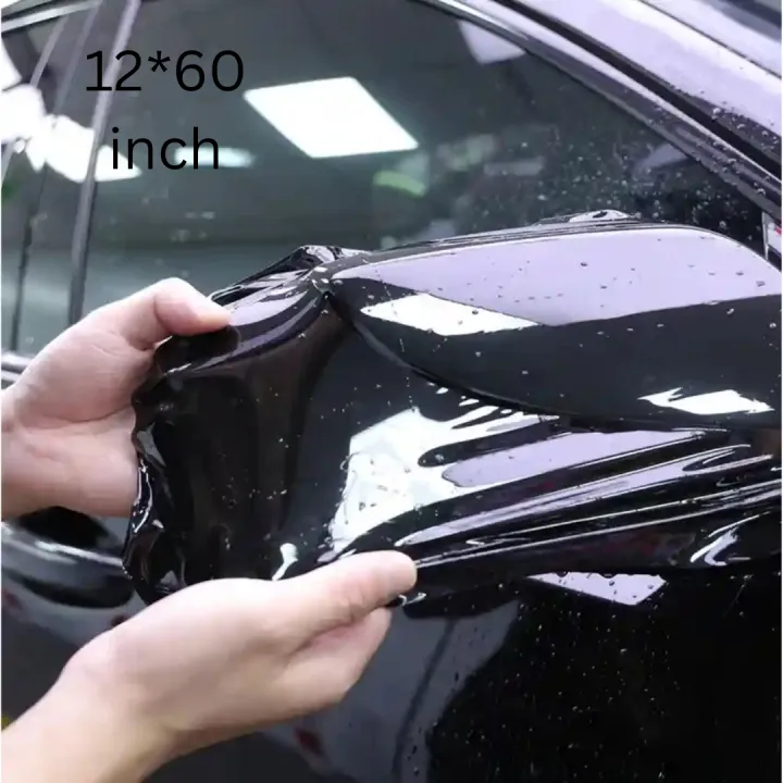 12X60%20inch%20glossyBlack%20Vinyl%20Film%20Wrap%20Car%20Diy%20Sticker%20-%20Image%203