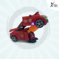 Battery Operated Light & Music 360 Degree Rotating Transformer Robot Car TOY.