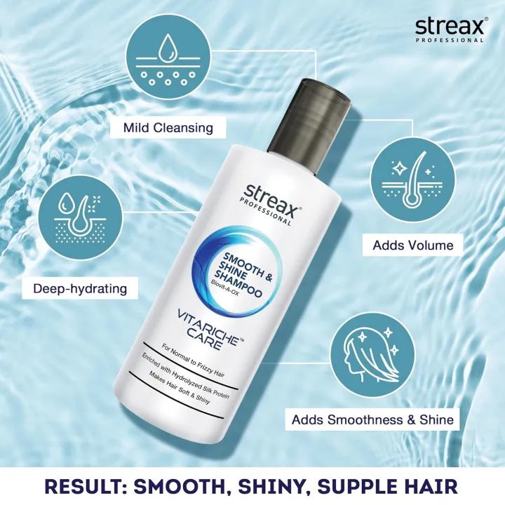 Streax%20Professiona%20Vitariche%20Care%20Smoothing%20Shine%20Shampoo%20300ml%20-%20Image%204