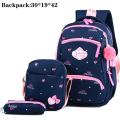 3PCS/Set Cute Printing School Bags For  Girls Children Waterproof School Backpacks Kids Bag Schoolbag Nylon Mochila Infantil. 
