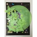 Night Glow Fluorescent Moon Stars ( Green ) 20 pcs pack - Wall Sticker - Wall Sticker. 