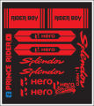 HERO bike all sticker | bike modify sticker | HERO Splandor sticker | Bike full set Sticker- ( Waterproof & Premium quality) | customize sticker | custom sticker for bike..car modified sticker for bike.