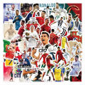 50Pcs Set Cristiano Ronaldo Pattern Stickers PVC Luggage Laptop Guitar Decals Collection Gift Wall Decoration.