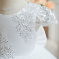 12M Baby Girl White Baptism Princess Gown Infant One Year Birthday Party Clothes Embroidery Sequin Flower Girl Wedding Dresses. 