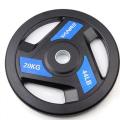 Black Trigrip Rubber Plates 5 kg - 1 pair/2 pcs = 10 Kg - Fitness Mart. 