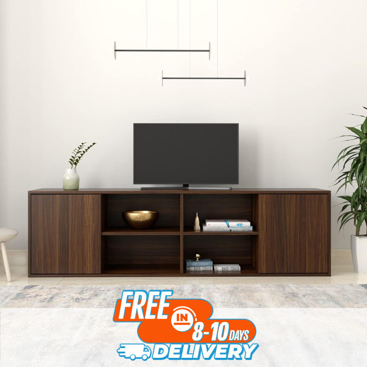Clary TV Unit with Open Storage Space, TV Entertainment Unit Ideal for Upto 65inch TV Design by Nahid Furniture 20x48x12"