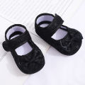 【Happy childhood memories】(NEW)New Baby Girl Shoes Big Lace Bowknot Newborn Princess Cotton Shoes Non-slip Soft Sole Toddler Shoes First Walkers.
