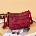 Middle-aged women's bag, mother's bag, women's store, multi-compartment, crossbody bag, large-capacity soft leather bag, cross-body business, collection wallet.