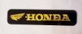 Honda Motorcycle front Name Plate -Golden Color. 