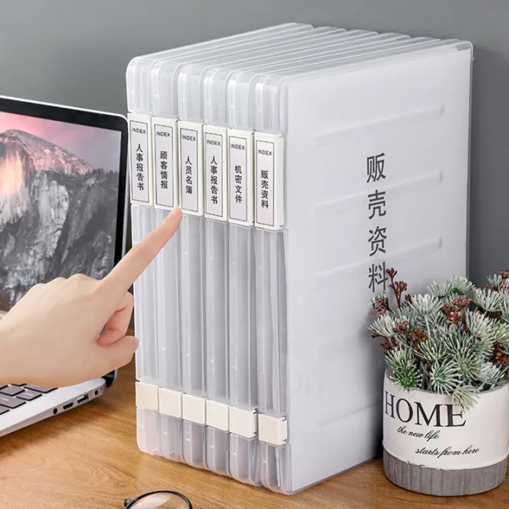Portable%20A4%20File%20Box%20Slim%20Document%20Organizer%20Case%20Transparent%20Plastic%20Box%2012%20x%209%20Inch%20for%20Office%20Desk%20File%20Organizer%20Box%20-%20Image%203