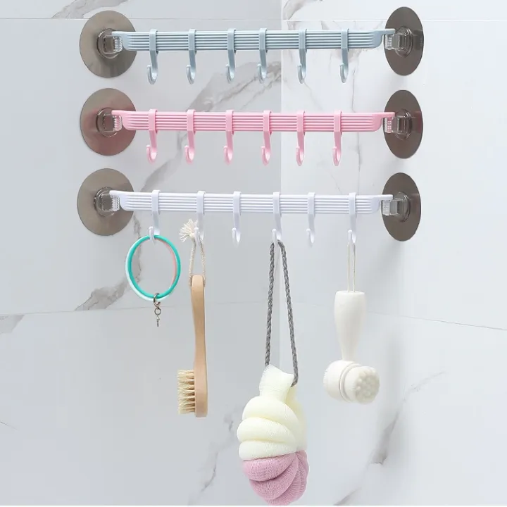 6%20Hooks%20Hanging%20Towel%20Racks%20Bathroom%20Self%20Adhesive%20Punch-free%20Wall%20Hanger%20Storage%20Hanger%20Kitchen%20Organizer%20Suction%20Cup%20Hooks%20Closet%20Hanging%20Key%20Rack%20-%20Image%204
