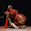 Feng Shui Statue Calabash Wealth Prosperity Sculpture Figurine for Table Decorations.