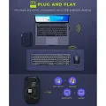 Wireless Keyboard and Mouse Combo 2.4G USB Silent Backlit Keyboard and Mouse Rechargeable Full-Size Slim Keyboard Mouse Set. 