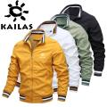 KAILAS Men's jacket with zip collar standing, waterproof bomber jacket, outdoor blazer, casual Fall and winter. 