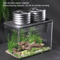 Small Fish Tank Plastic Clear Micro Landscape Desktop Aquarium For Goldfish. 