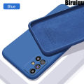Biruiqu For Samsung Galaxy M31s Case Liquid Silicone Soft Rubber Shockproof Cover.