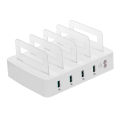 HXSJ QC3.0 40W Smart Charging Station with 4 Ports USB HUB Charging Dock of Universal Compatibility Charging Station Fast Charge for Family and Office Use. 