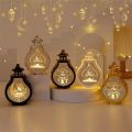 Ramadan Kareem Led Lantern Light Eid Mubarak Ornaments Decoration for Home 2024 Islamic Muslim Party Supplies Eid Al-Fitr Gift. 