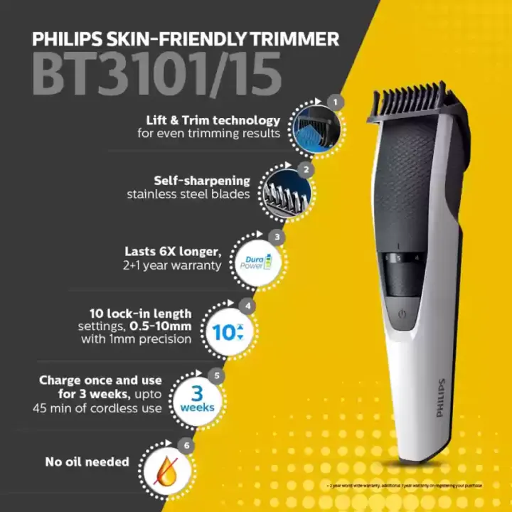 Philips%20BT3101/15%20Series%203000%20Rechargeable%20Beard%20Trimmer%20-%20Image%202