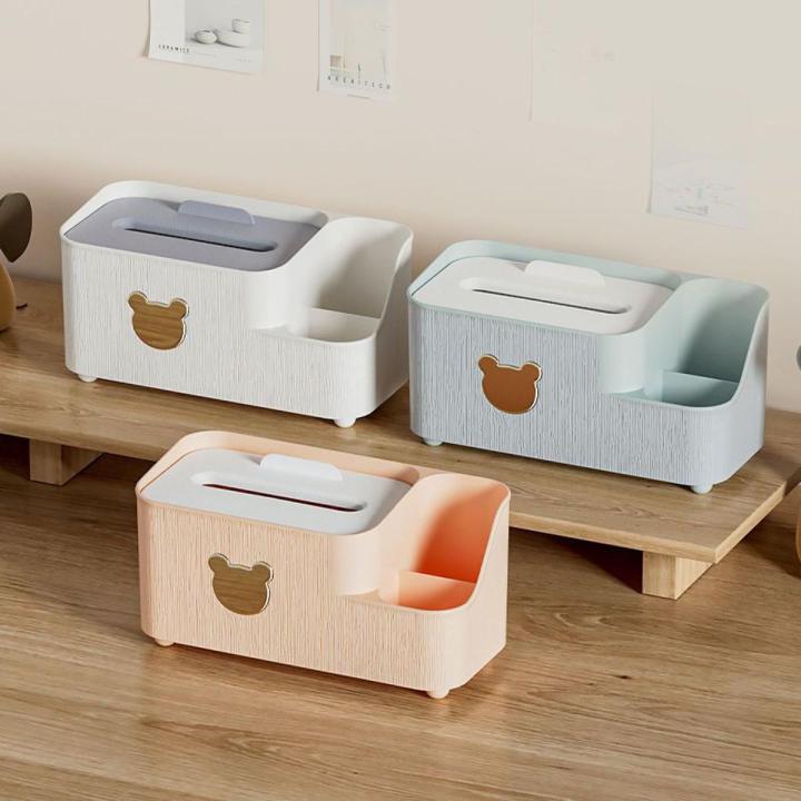 Desktop Tissue Box Light Luxury Plated Bear Luxury Tissue Box Living Room Spring Storage Roll Holder Storage Box