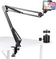 YIYANT Overhead Tripod Mount Articulating Arm,Cell Phone Holder,  Arm Stand Accessory for Video Recording Live. 