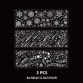 RHS Online 3PCS Meteor Banquet Series Hot Stamping PET Stickers Waterproof Album Diary Journal Decorative Crafts Scrapbooking DIY Bronzing Sticker. 