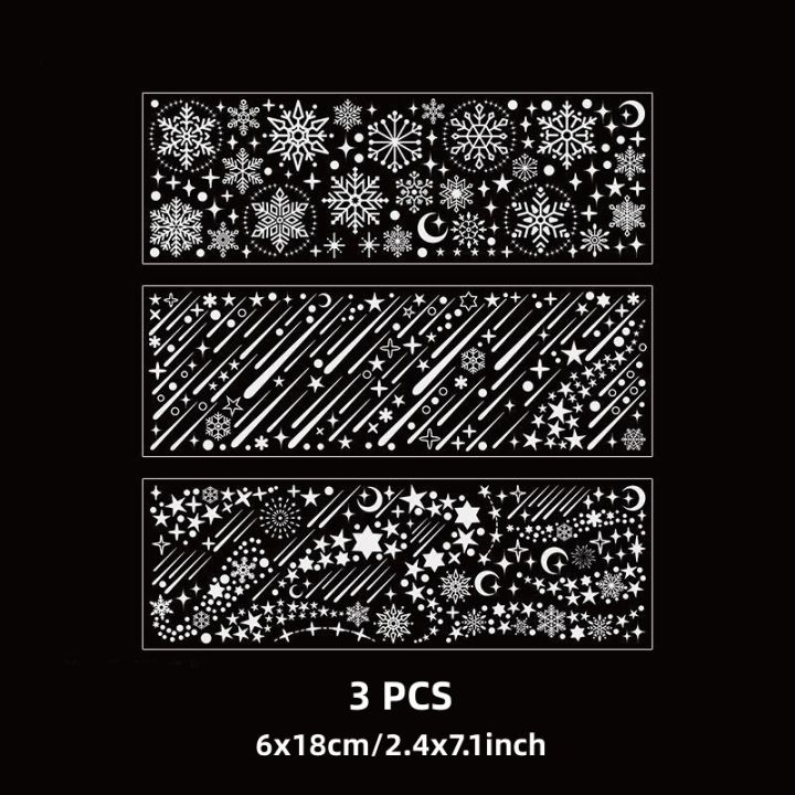 RHS%20Online%203PCS%20Meteor%20Banquet%20Series%20Hot%20Stamping%20PET%20Stickers%20Waterproof%20Album%20Diary%20Journal%20Decorative%20Crafts%20Scrapbooking%20DIY%20Bronzing%20Sticker%20-%20Image%202