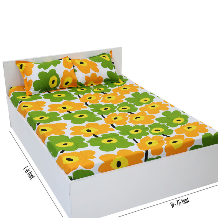 Double%20Size%20Flat%20Cotton%20Multicolor%20Bed%20Sheet%20Set%20-%20Two%20Pillow%20Covers%20Included%20Easy%20Maintenance%20-%20300%20Thread%20Count-%20Hand%20Washable%20-%20Image%205