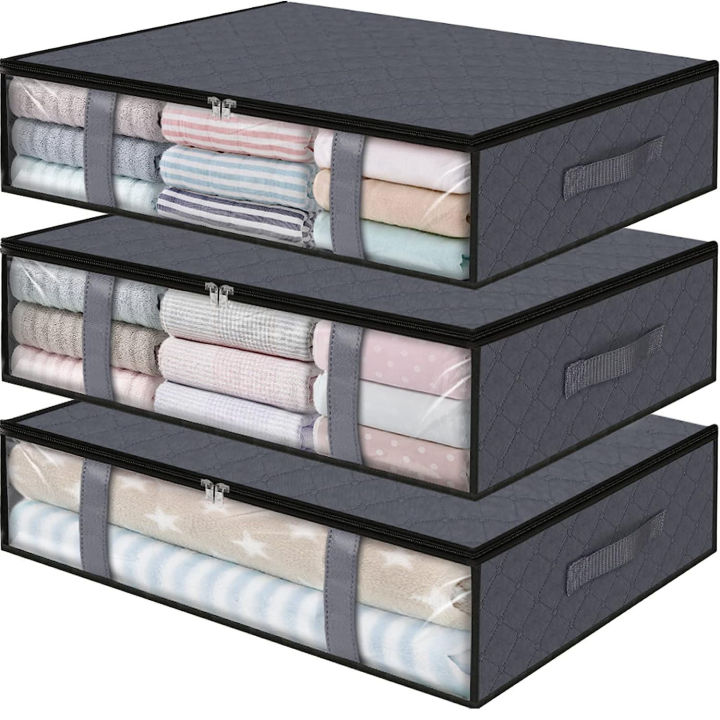 Cross-Border Home Bed Bottom Foldable Storage Fantastic Cotton Quilt Buggy Bag Clothing Moisture-Proof Dustproof Bed Bottom Gap Storage