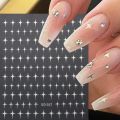 Self-Adhesive Sparkling Star Moon Nail Stickers Y2K Heart Butterfly Nail Decals Geometric Manicure Decor Accessories. 