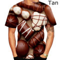 Funny Food Chocolate Sauce Harajuku T-shirt Casual Couples Tee Shirts Summer Fashion Women Men 3d Chocolates T Shirt.
