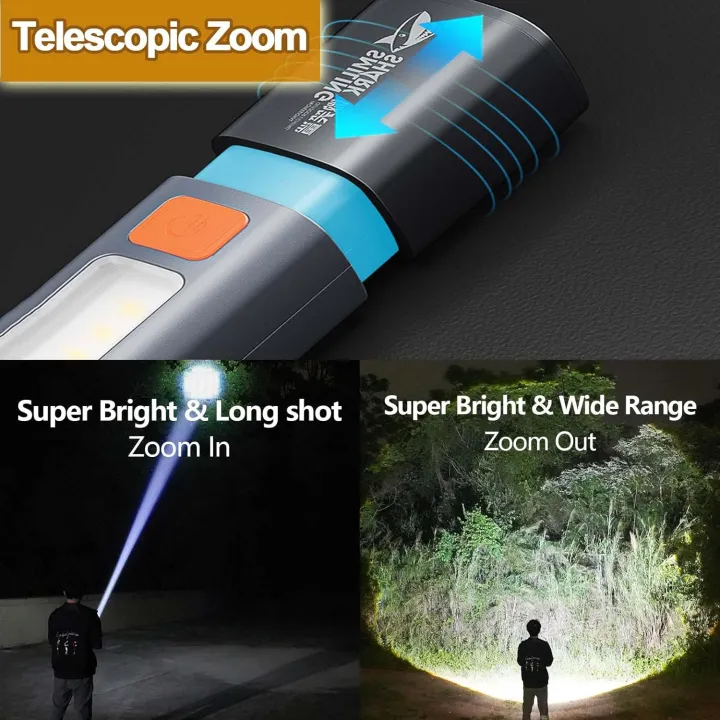 CHN81002%20Zoomable%20Handheld%20LED%20Flashlight%20Telescopic%20Rechargeable%20Outdoor%20Waterproof%20Camping%20Light%20with%203%20Modes%20&%20COB%20Work%20Light%20-%20Image%203