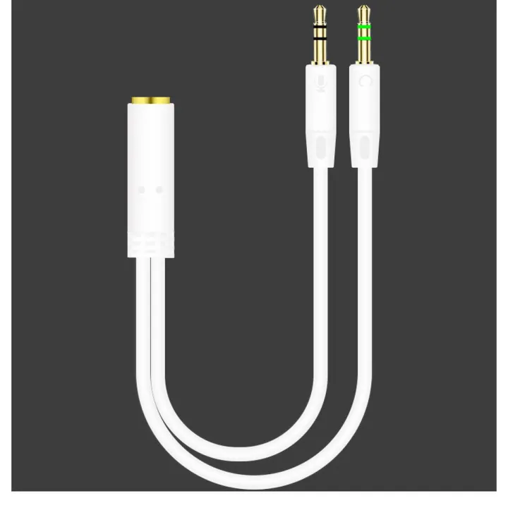 Jack Headphone Earphone Audio Mic Y Splitter Cable for Pc Laptop 