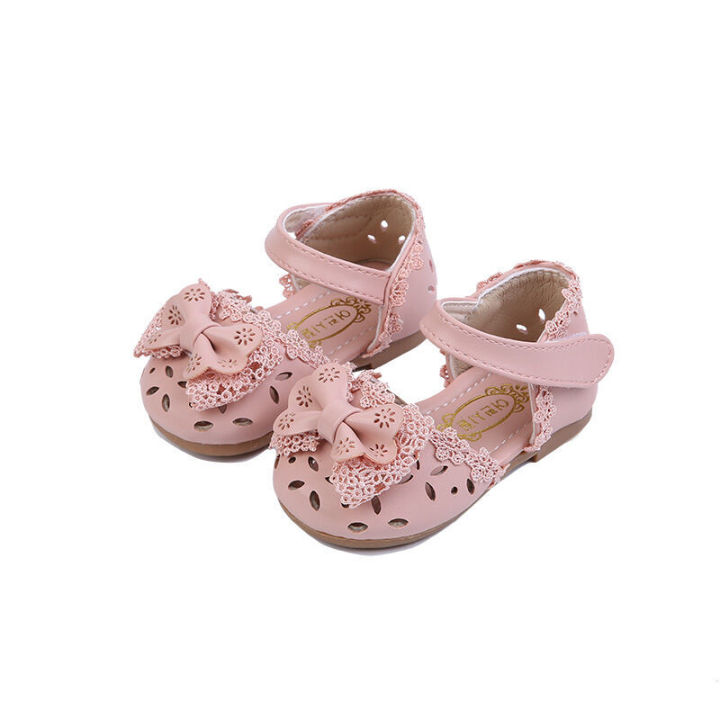Girls'%20Half%20Sandals%20Spring/Summer%202021%20New%20Korean%20Edition%20Bow%20Princess%20Baby%20Children's%20Soft%20Sole%20Fashion%20Single%20Shoes%20-%20Image%205