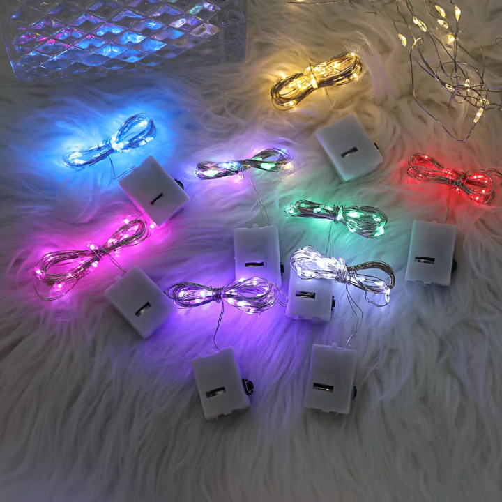 LED Fairy Lights | Copper Wire String LED Three-gear LED Small Box ...
