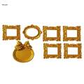 Mini Photo Frame Picture Frame Retro Ornate Jewelry Display Frame 3PCS Multi Shapes. 