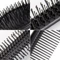 (NEW)5Pcs Hair Brushes Comb Set Women Ladies Hair Care Massage Hairbrush With Mirror And Stand Pink. 